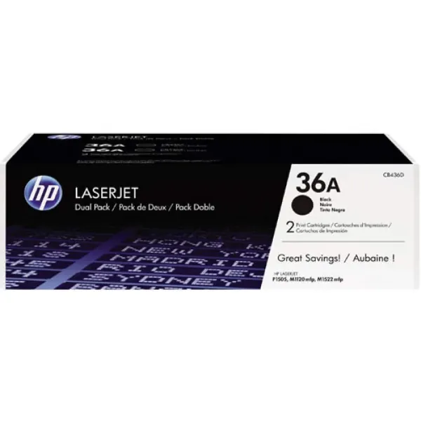 Toner Original HP nº36A Multipack 2x Preto