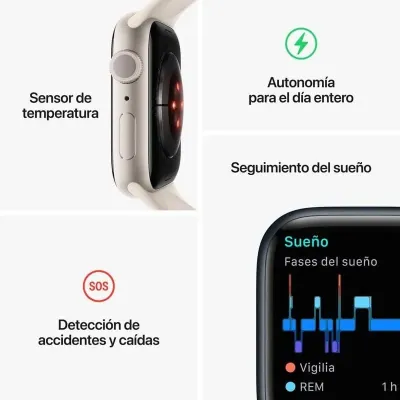 Apple Watch Series 8 GPS 41mm Caixa de Alumínio Vermelha Correia Desportiva Vermelha