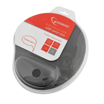 Tapete Para Rato em Gel com Apoio de Pulso Cinza
