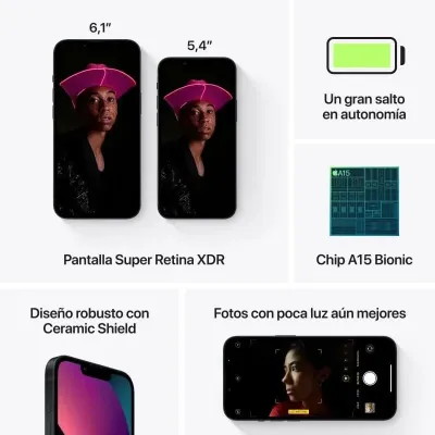 Smartphone Apple iPhone 13 Mini 128Gb 5.4? 5G Preto