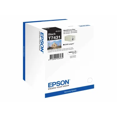 Tinteiro Original Epson T7431 Preto