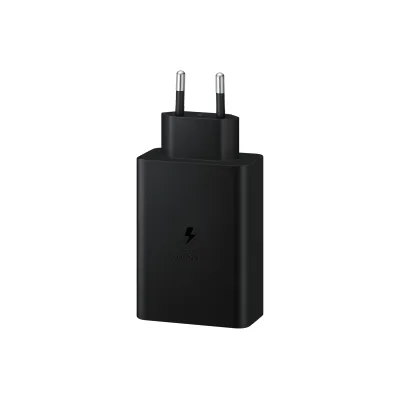 Carregador SAMSUNG Trio 65W USB-C 25W USB-C 15W USB-A Preto