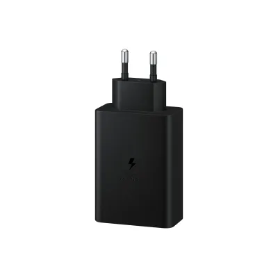 Carregador SAMSUNG Trio 65W USB-C 25W USB-C 15W USB-A Preto