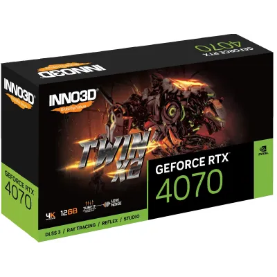 Placa Gráfica Inno3D RTX 4070 Twin X2 12GB GDDR6X