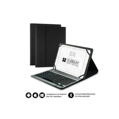 Capa para Tablet SUBBLIM KeyTab Pro c/touchpad Bluetooth Preta ESP
