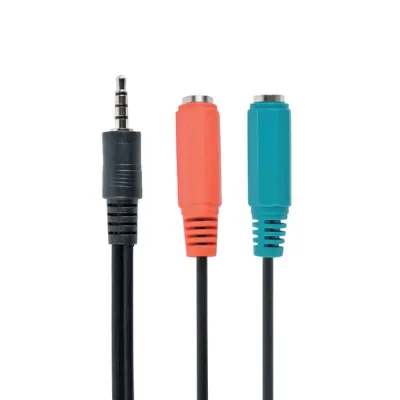 ADAPTADOR 2 JACK 3,5MM MICRO+SOM PARA JACK 3,5?MM – PRETO