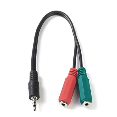 ADAPTADOR 2 JACK 3,5MM MICRO+SOM PARA JACK 3,5?MM – PRETO