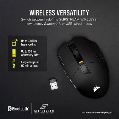 Rato Corsair Scimitar Elite RGB MOBA/MMO Wireless Preto