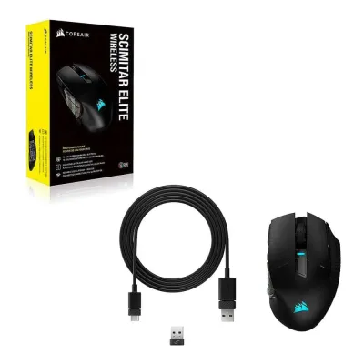 Rato Corsair Scimitar Elite RGB MOBA/MMO Wireless Preto