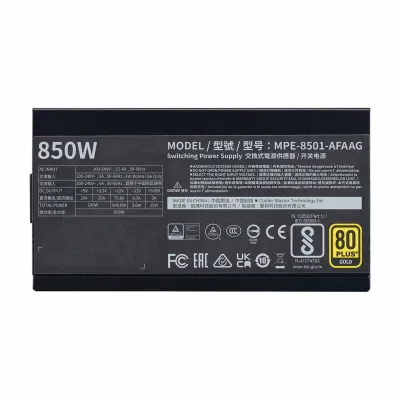 Fonte de Alimentação Cooler Master 850W MWE 80 Plus Gold