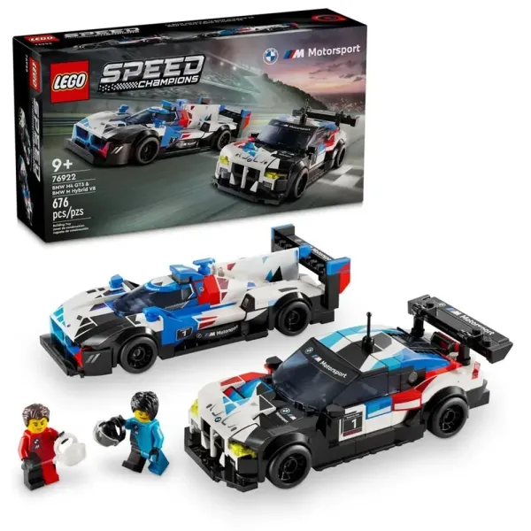 LEGO Speed Champions Carros de Corrida BMW M4 GT3 e BMW M Hybrid V8 – 76922