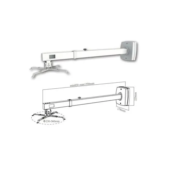 Suporte de Parede para Video Projetor Approx appSV03P Extensivel até 10kg
