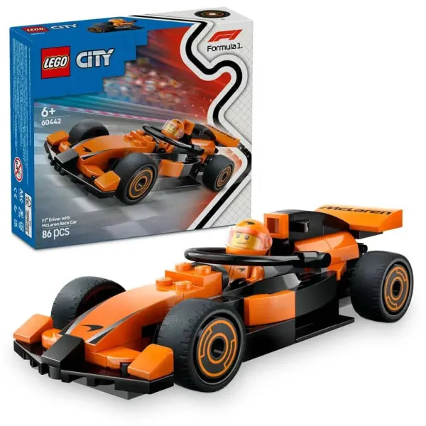 LEGO City Piloto de F1 com Carro de Corrida McLaren – 60442