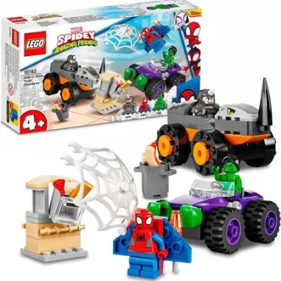 LEGO Marvel Spider-Man Confronto de Camiões Hulk vs. Rhino – 10782