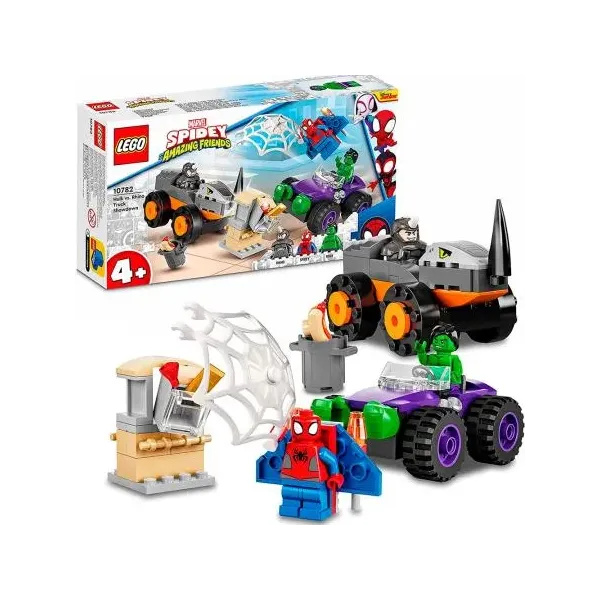 LEGO Marvel Spider-Man Confronto de Camiões Hulk vs. Rhino – 10782