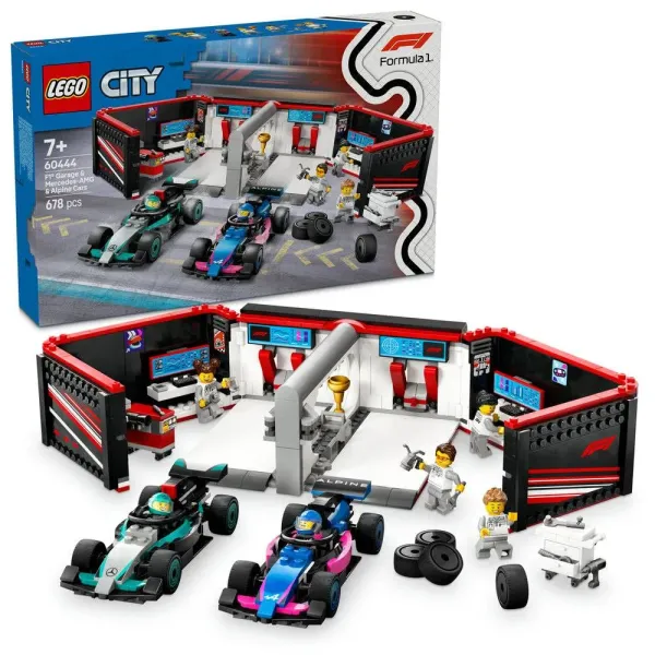 LEGO City Garagem de F1 e Carros da Mercedes-AMG e Alpine – 60444