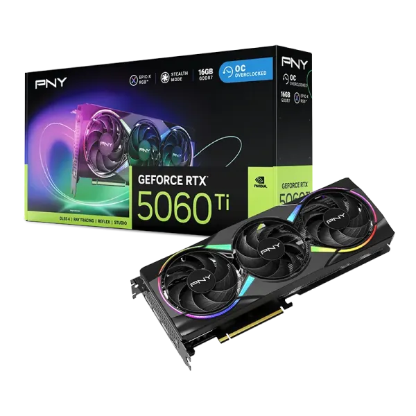Placa Gráfica PNY GeForce RTX 5060 Ti OC 16GB GDDR7