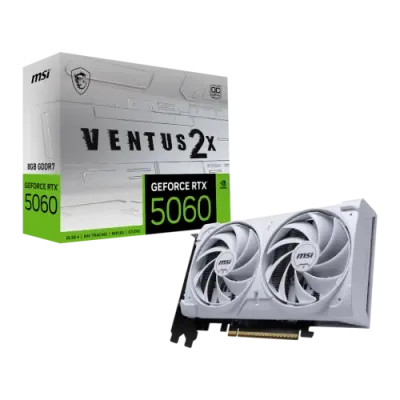 Placa Gráfica MSI RTX 5060 Ventus 2X OC White 8GB GDDR7