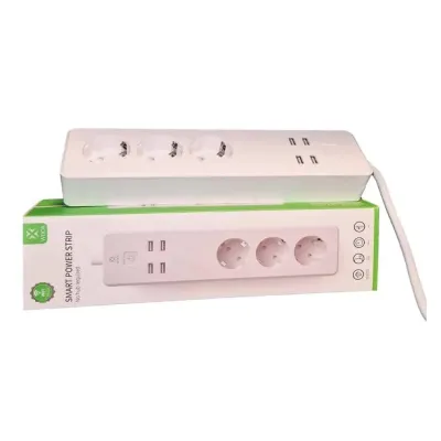 Tomada proteção 3x e 4 USB Inteligente Woox R4028