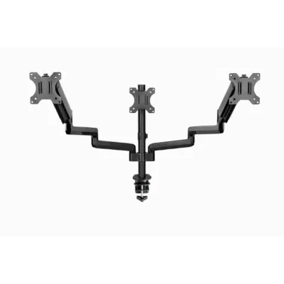 Suporte para 3 Monitores Gembird Ajustável com Movimento Completo suporte até 27? e 7 Kg