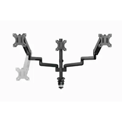 Suporte para 3 Monitores Gembird Ajustável com Movimento Completo suporte até 27? e 7 Kg