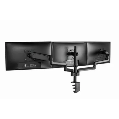 Suporte para 3 Monitores Gembird Ajustável com Movimento Completo suporte até 27? e 7 Kg
