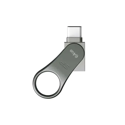 Pen Drive Silicon Power 64Gb Drive Mobile C80 Metal Type C + Usb 3