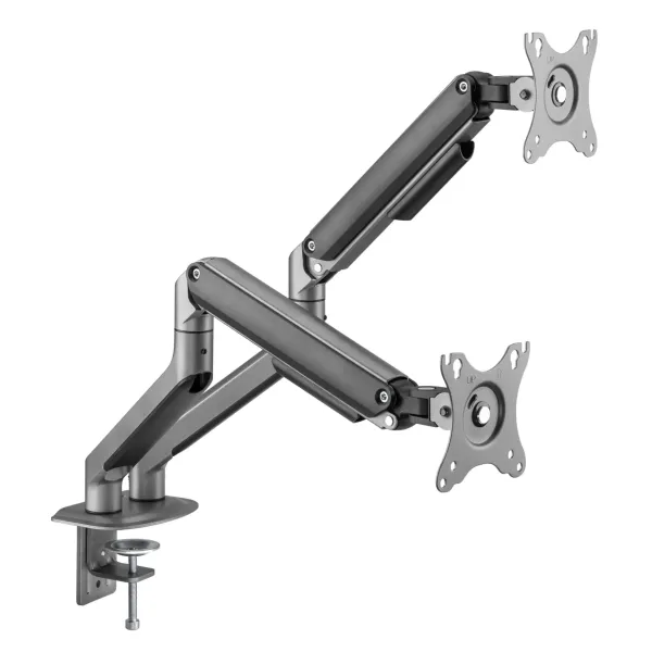 Suporte para 2 Monitores para Secretária 17? a 32? Max 9Kg com Inclinação Full Motion