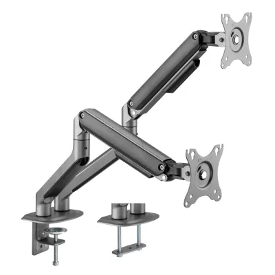 Suporte para 2 Monitores para Secretária 17? a 32? Max 9Kg com Inclinação Full Motion