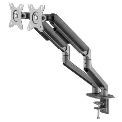 Suporte para 2 Monitores para Secretária 17? a 32? Max 9Kg com Inclinação Full Motion