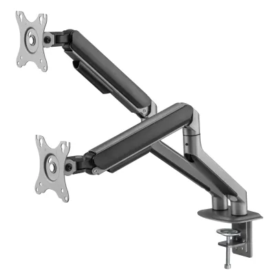 Suporte para 2 Monitores para Secretária 17? a 32? Max 9Kg com Inclinação Full Motion