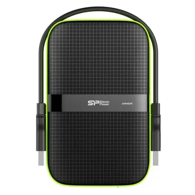 Disco Duro Externo Silicon Power 2TB A60 2.5? USB 3.1 Armor Antichoque e Prova de Água Preto