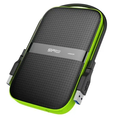 Disco Duro Externo Silicon Power 2TB A60 2.5? USB 3.1 Armor Antichoque e Prova de Água Preto