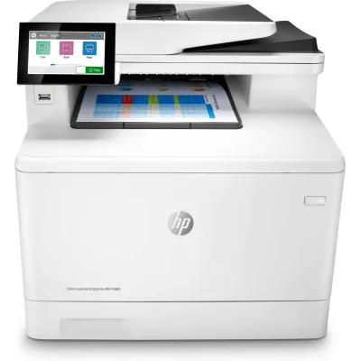 Impressora Multifunções Laser Color HP LaserJet Enterprise MFP M480F Fax Duplex Branca