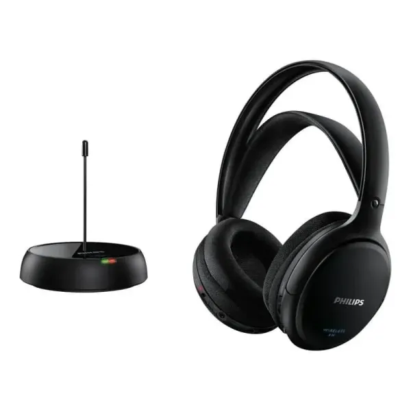 Auscultadores Sem Fios Wireless Philips SHC5200 Radiofrequência Preto