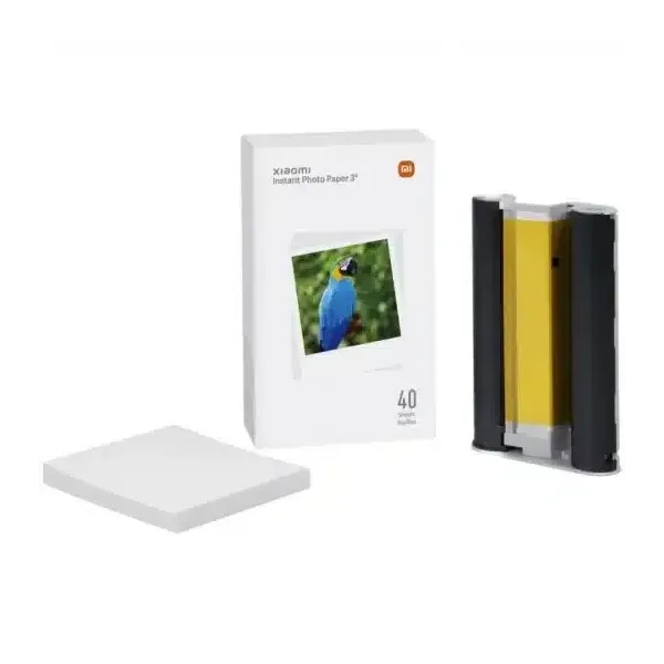 Papel fotográfico Xiaomi Instant Photo Paper 3? para impressora Xiaomi Instant Photo 1S 40 unidades