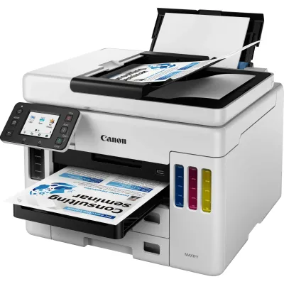 Impressora Multifunções Canon MAXIFY GX7050 MegaTank WiFi Fax Duplex Branca