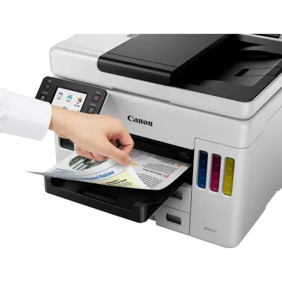 Impressora Multifunções Canon MAXIFY GX7050 MegaTank WiFi Fax Duplex Branca