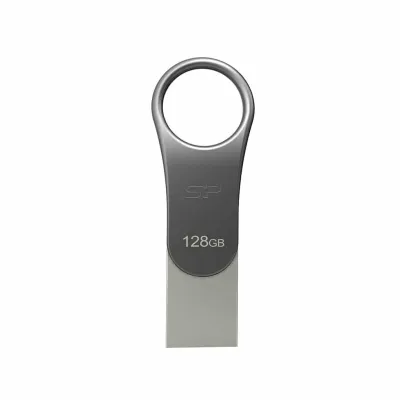 Pen Drive Silicon Power C80 128Gb Type-C e Usb 3.2 Dual em Metal