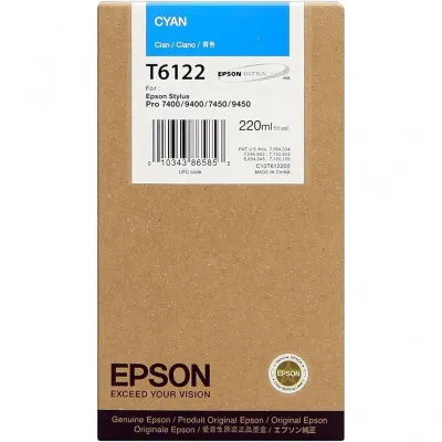 Tinteiro Original Epson T6122 Azul