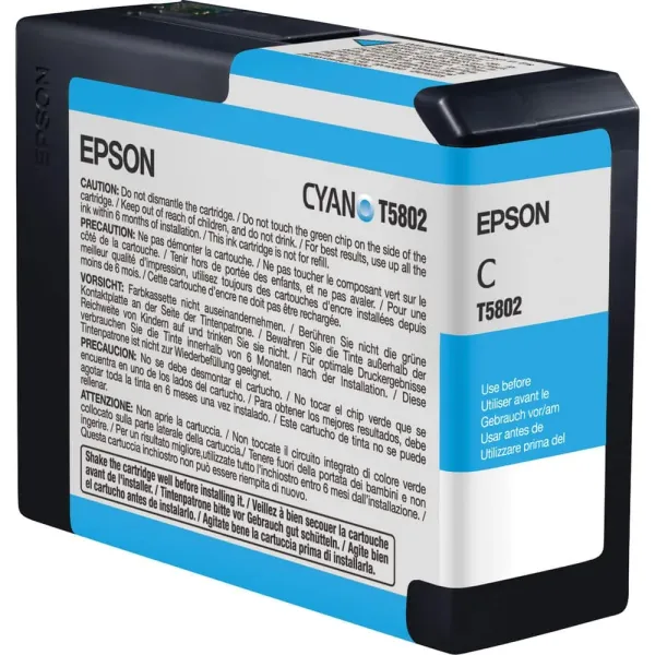 Tinteiro Original Epson T5802 Azul