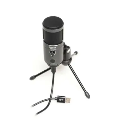 Microfone Iggual IGG317273 Condensador para Streaming Cinzento