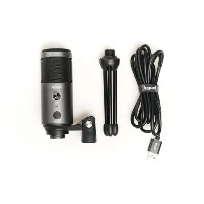 Microfone Iggual IGG317273 Condensador para Streaming Cinzento