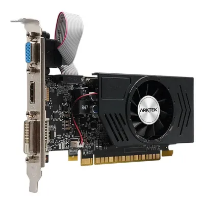 Placa Gráfica Arktek GT730 2GB GDDR3 64Bits Compativel Baixo Perfil 1*VGA 1*HDMI 1*DVI