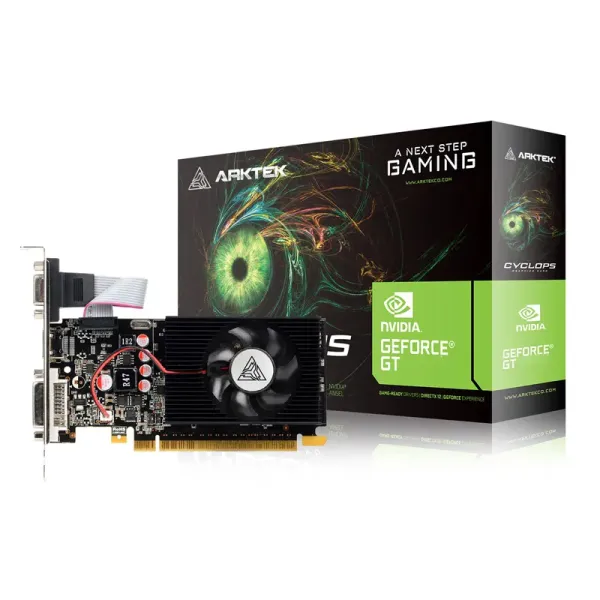 Placa Gráfica Arktek GT740 4GB GDDR3 64Bits Compativel Baixo Perfil 1*VGA 1*HDMI 1*DVI