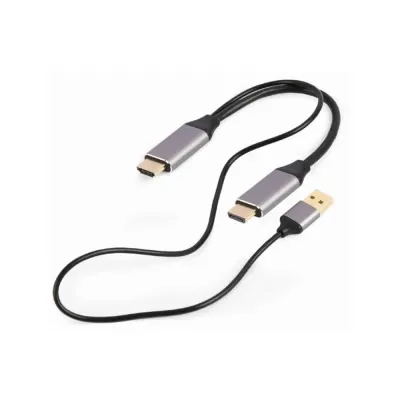 Cabo Adaptador Gembird Ativo 4K de HDMI Macho para DisplayPort Macho 2.0Mt Preto