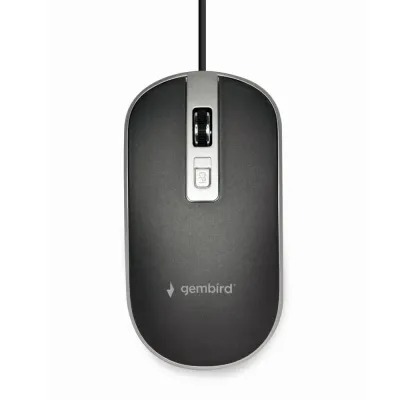 Rato Gembird USB 2.0 1200Dpi Preto/Cinza