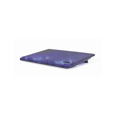 Cooler Portatil Gembird até 15.6? Led Azul 2 Ventoinhas Altura Ajustável