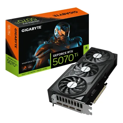 Placa Gráfica Gigabyte GeForce RTX 5070 Ti WindForce OC V2 16GB Gddr7 3xDP 1xHdmi