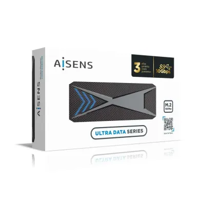 Caixa Externa para Disco SSD M.2 Nvme Aisens ASM2-RGB013B Usb 3.2 Gen2 sem parafusos